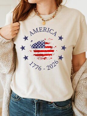 Trendy Shirt America 250th Anniversary, Patriotic USA Flag Tee, 250th USA shirt